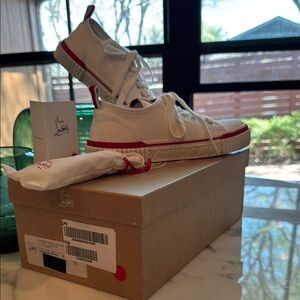 Christian Louboutin Super Pedro Canvas Platform Sneaker
